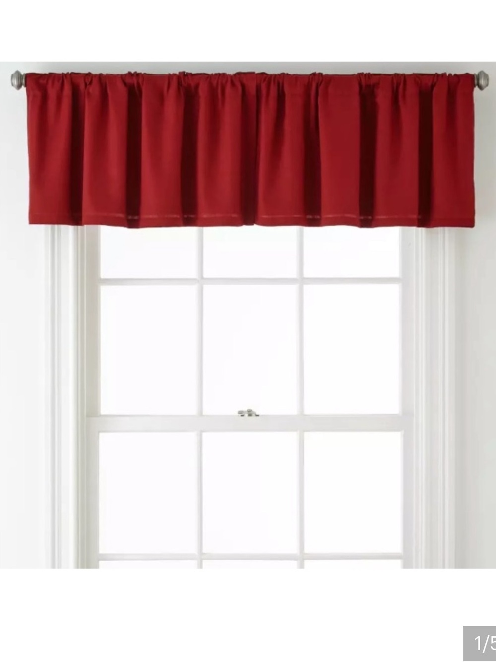 Linden Street Tailored Window Valance Set JC Penney Rustic Red Lined